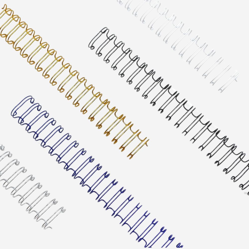 Doble Anillo 5/8" Pase 2:1 para Cinch, ideal para encuadernar hasta 100 hojas tamaño Carta, disponible a $0.45 cada uno en colores blanco y negro